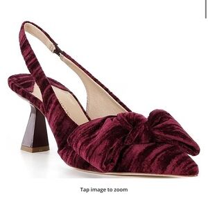 NWT ANTONIO MELANI Lenore Fabric Bow Detail Slingback Pumps